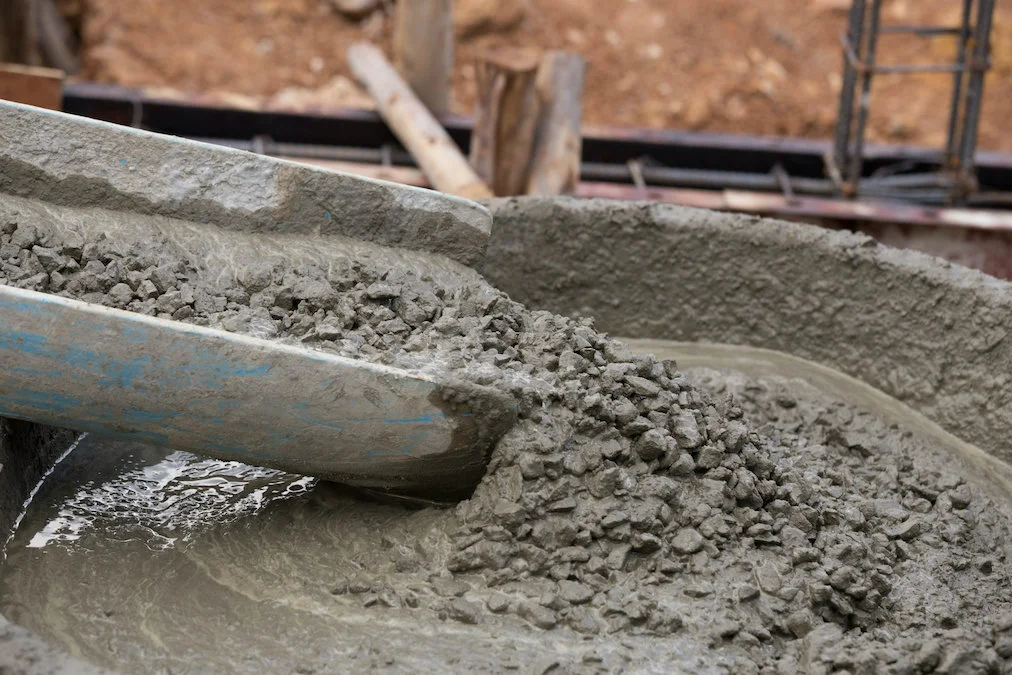 Concrete being poured