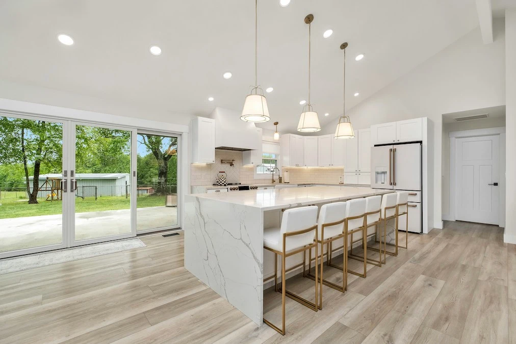 A newly remodeled kitchen